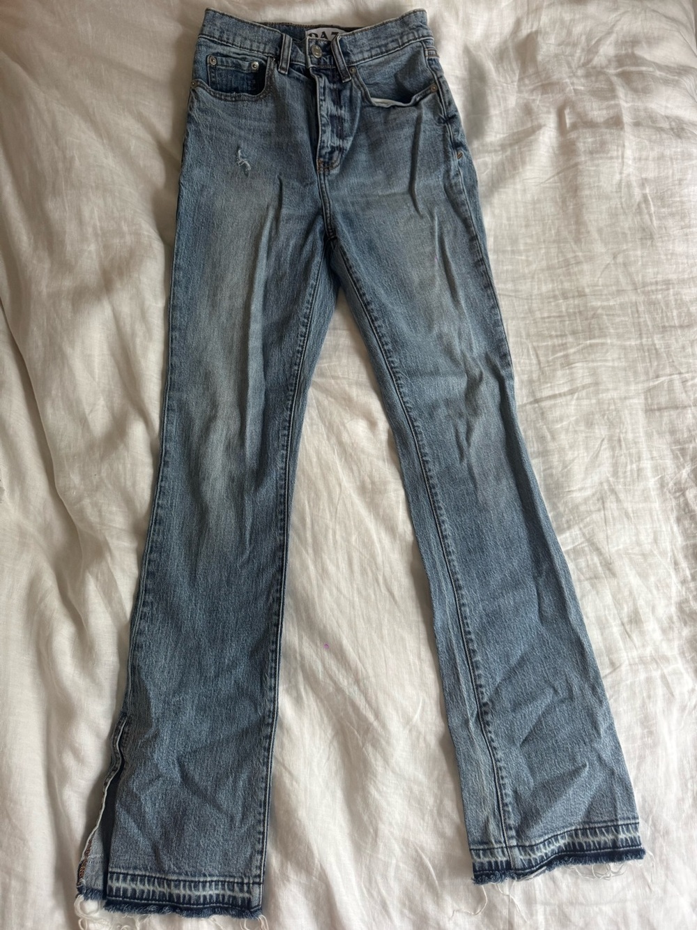 Light Wash Women's Flare Jeans - High-Rise Flared Denim